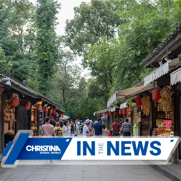  Christina School District In The News Photo of students online in China
